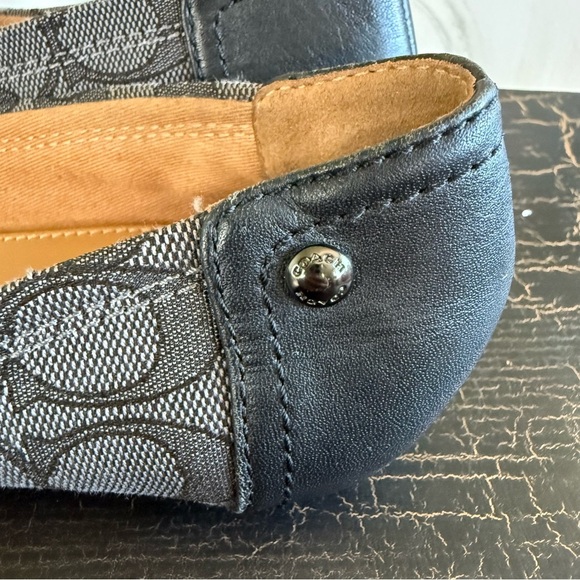 COACH Chelsea Black Smoke Signature Ballet Flats size 36 - Picture 2 of 8